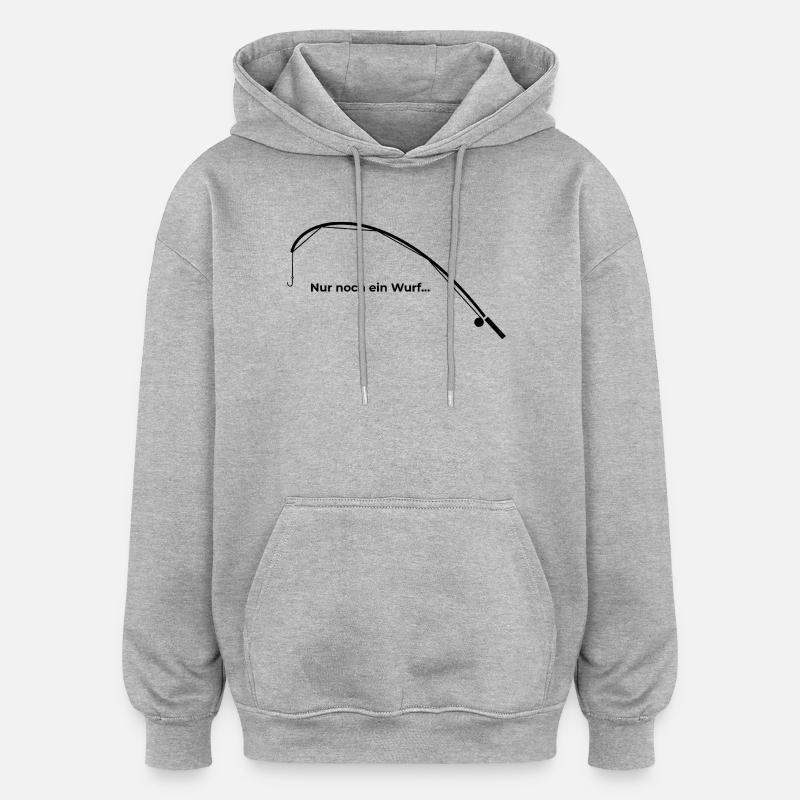 Nur noch ein Wurf - Oversized Unisex Hoodie - Grau meliert