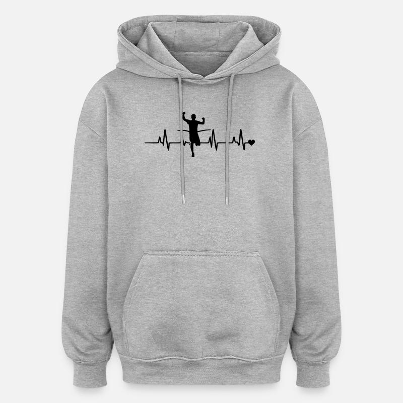 évêque - Sweat à capuche oversize unisexe - gris chiné