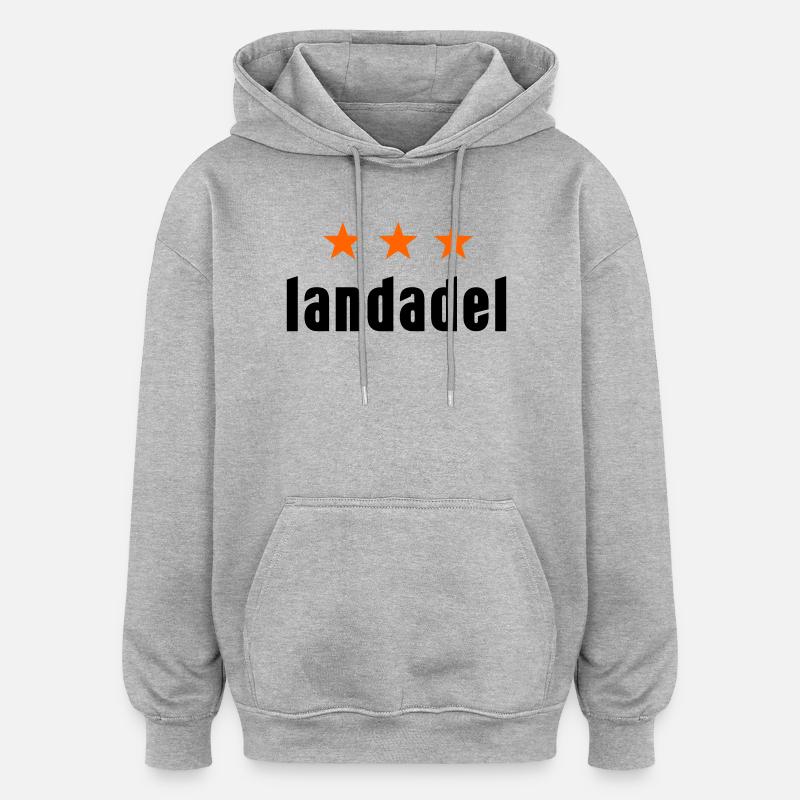 Noblesse terrienne avec des étoiles - Sweat à capuche oversize unisexe - gris chiné