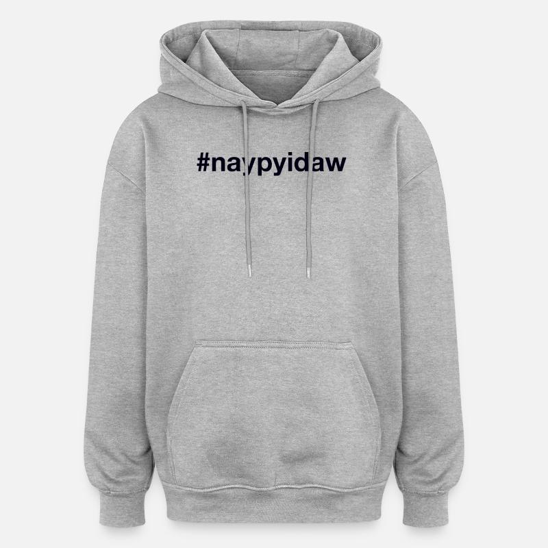 Naypyidaw, Myanmar - Sweat à capuche oversize unisexe - gris chiné
