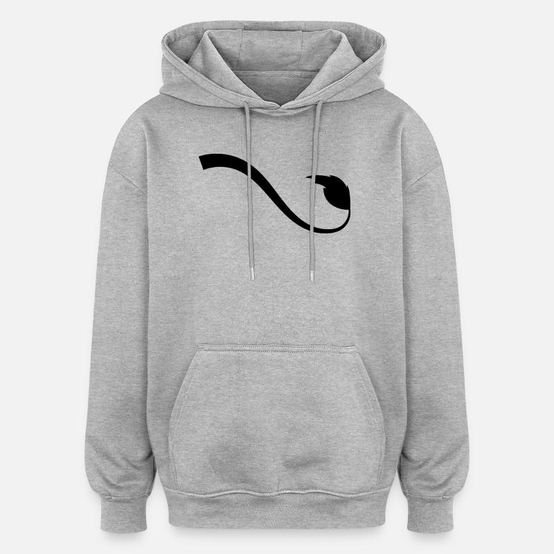 Queue de lion - Sweat à capuche oversize unisexe - gris chiné