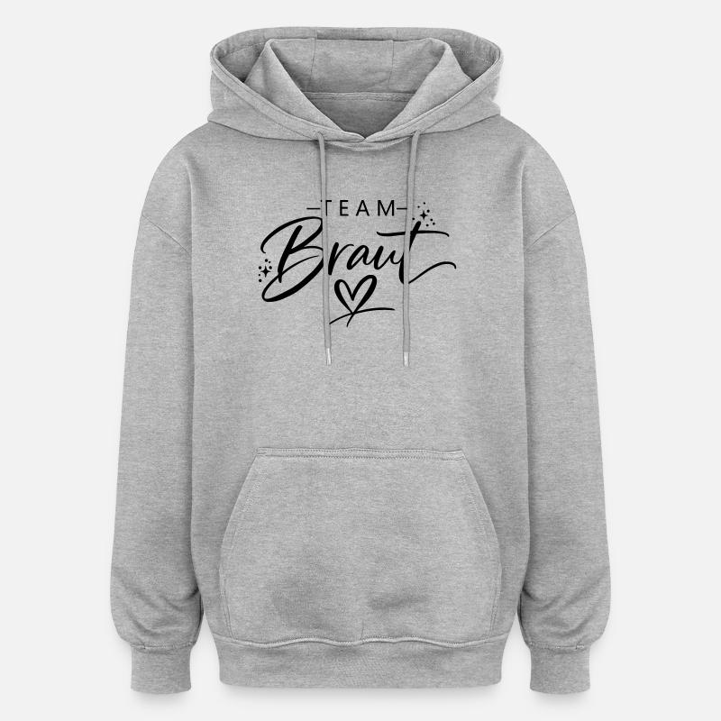 Équipe Bride - Sweat à capuche oversize unisexe - gris chiné