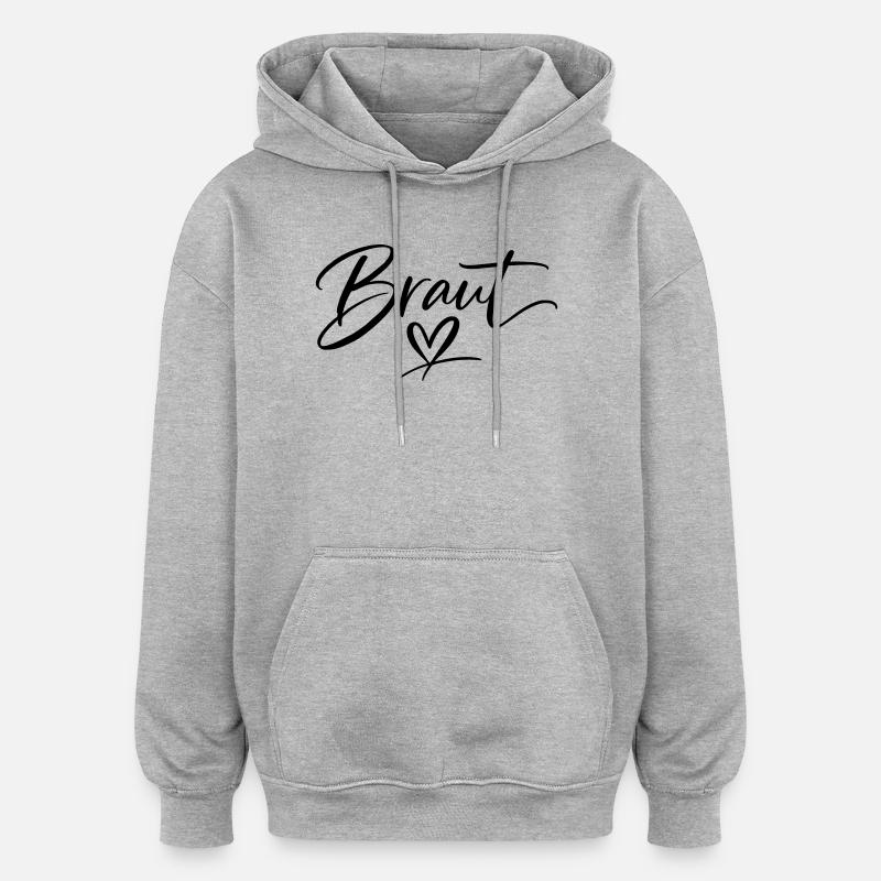 Équipe Bride - Sweat à capuche oversize unisexe - gris chiné