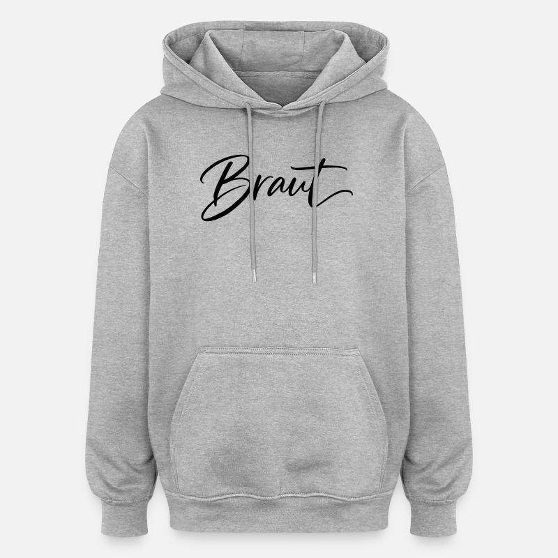 Équipe Bride - Sweat à capuche oversize unisexe - gris chiné