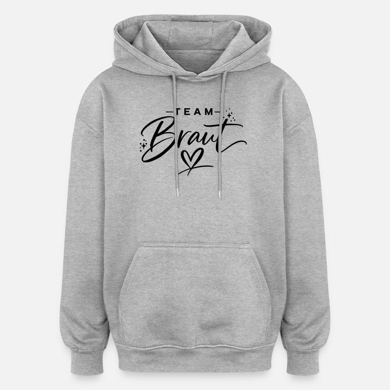 Équipe Bride - Sweat à capuche oversize unisexe - gris chiné