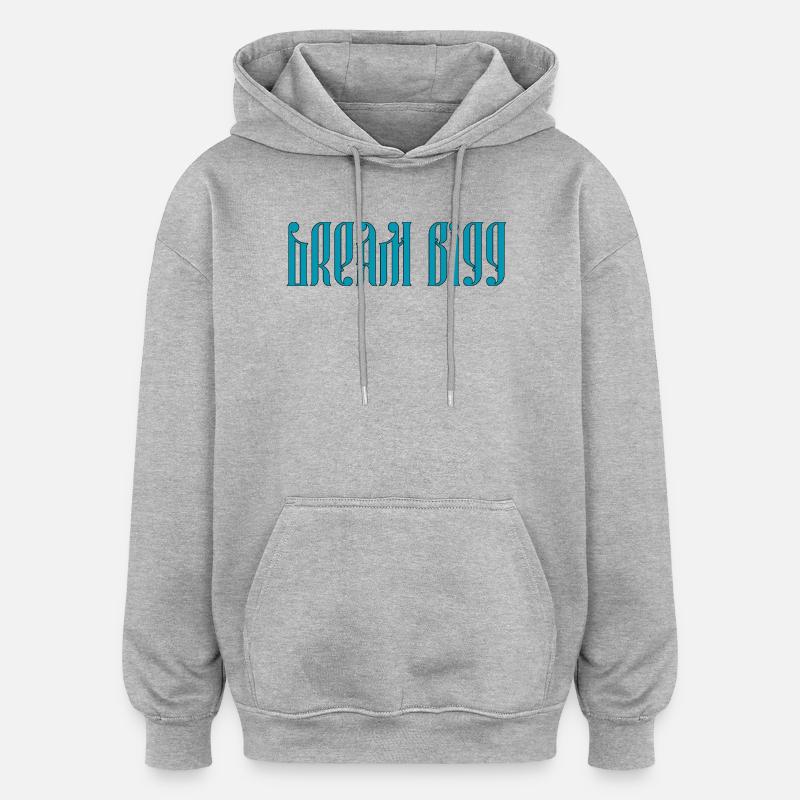 Dream Bigg - Sweat à capuche oversize unisexe - gris chiné