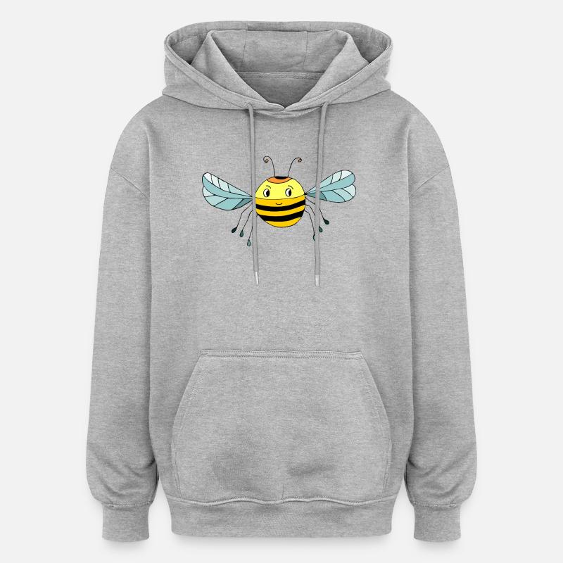 insecte - Sweat à capuche oversize unisexe - gris chiné