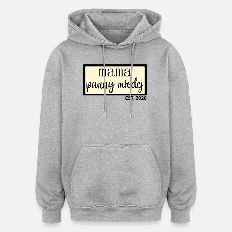 Maman de la Mariée 2026 - Sweat à capuche oversize unisexe - gris chiné