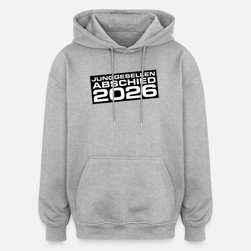 Junggesellenabschied 2026 Jga - Oversized Unisex Hoodie - Grau meliert