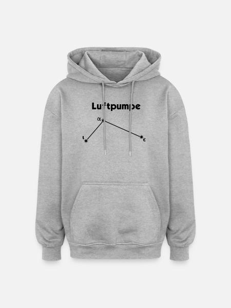 Air pump - Oversized Unisex Hoodie - heather grey