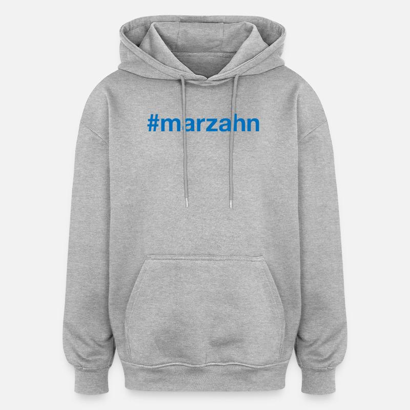 Marzahn - Sweat à capuche oversize unisexe - gris chiné