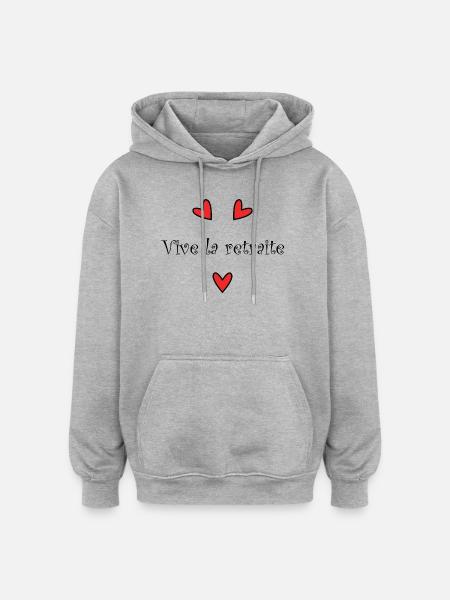 RETIREMENT. RETIREMENT. RETIRED. RETIREMENT - Oversized Unisex Hoodie - heather grey