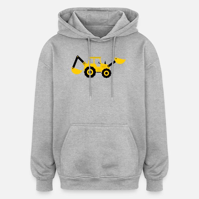 Bagger - Oversized Unisex Hoodie - Grau meliert