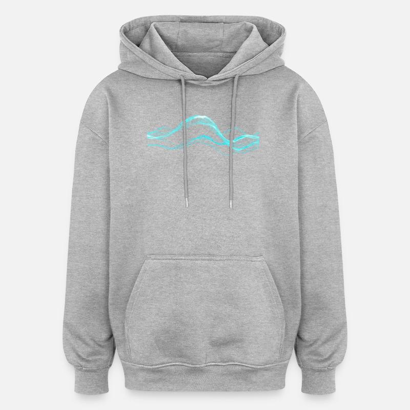 Data Overload - Oversized Unisex Hoodie - Grau meliert