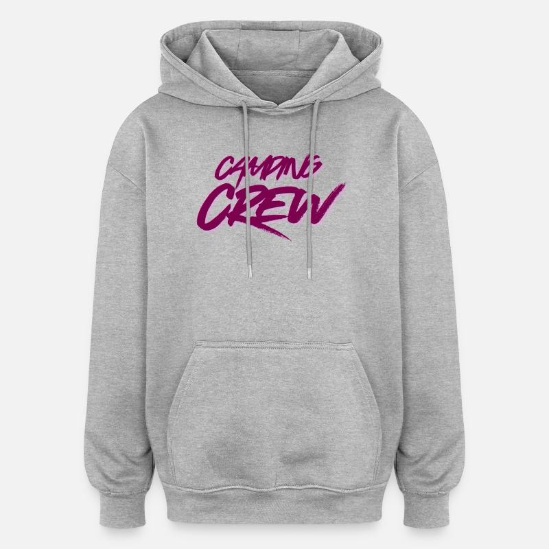 Équipe de camping - Sweat à capuche oversize unisexe - gris chiné