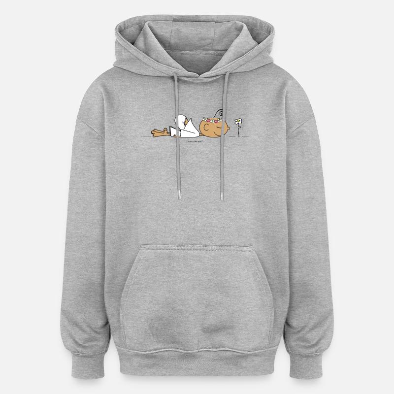 Chill out - Oversized Unisex Hoodie - Grau meliert