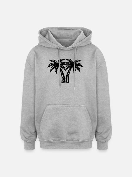 Palm Island Icon - Oversized Unisex Hoodie - heather grey