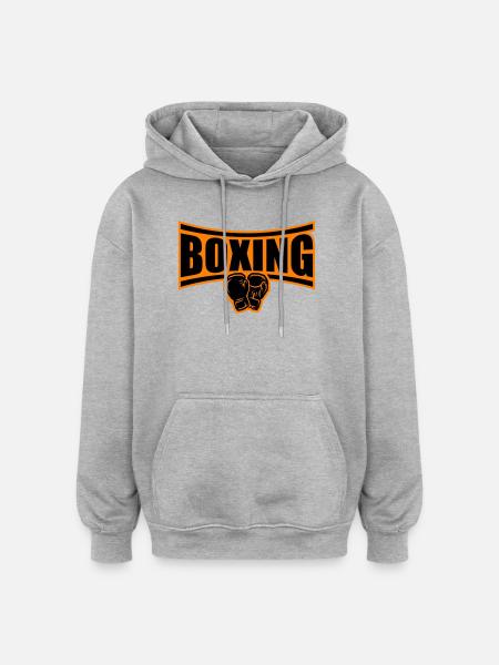 Boxing Boxes - Oversized Unisex Hoodie - heather grey
