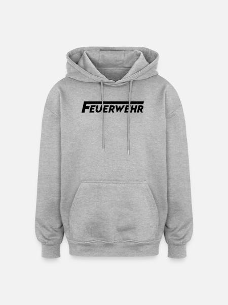 Feuerwehr - Oversized Unisex Hoodie - Grau meliert