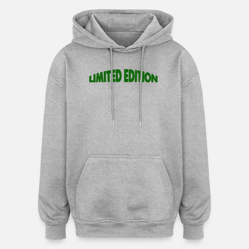Édition limitée - Sweat à capuche oversize unisexe - gris chiné