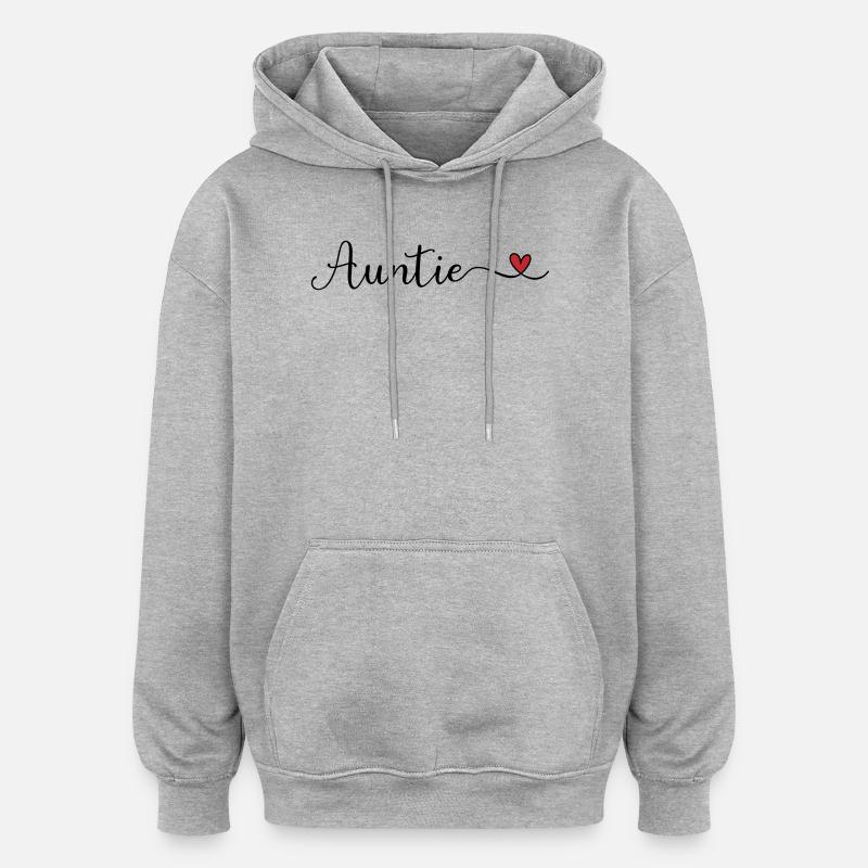 Zietta - Felpa con cappuccio unisex oversize - grigio melange
