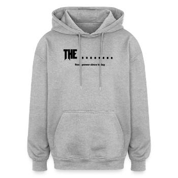 Nouveau groupe - Sweat à capuche oversize unisexe - gris chiné - Devant - Noah (186cm)