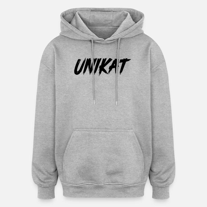unikat - Oversized Unisex Hoodie - Grau meliert