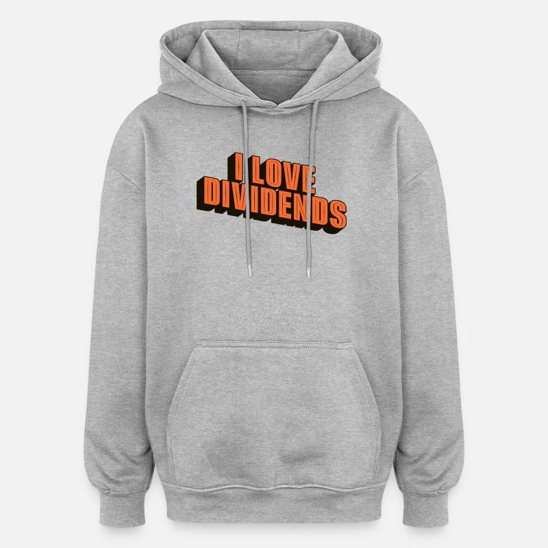 Ich liebe Dividenden - Oversized Unisex Hoodie - Grau meliert