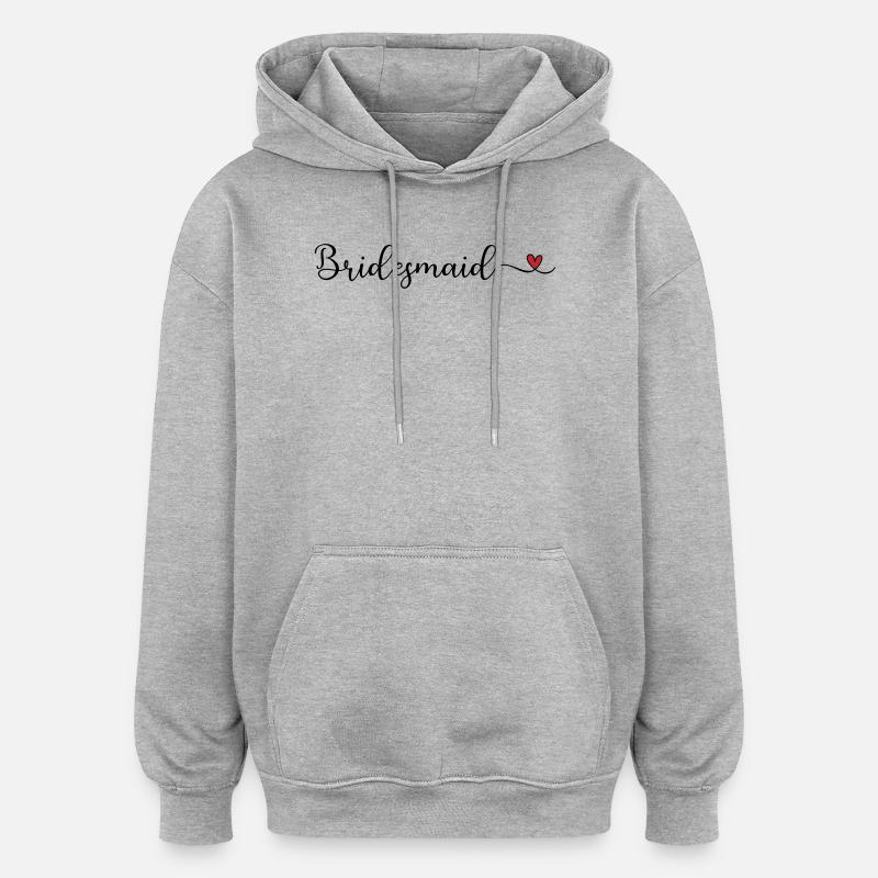 Demoiselle d’honneur - Sweat à capuche oversize unisexe - gris chiné