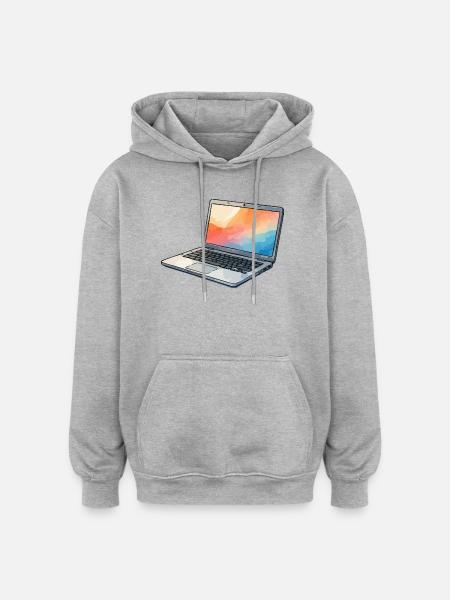 Lumina Laptop Prism - Oversized Unisex Hoodie - heather grey