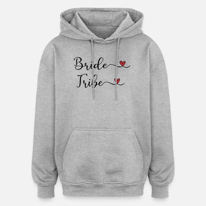 Tribu de la Mariée - Sweat à capuche oversize unisexe - gris chiné