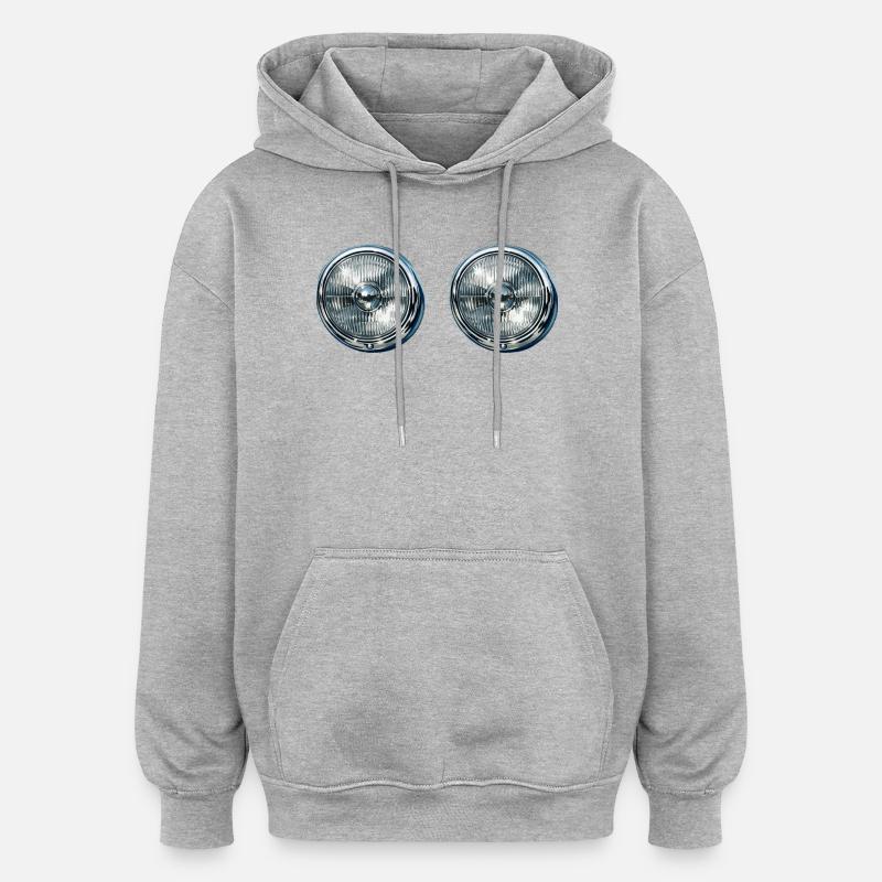 Double Headlight Reflections - Oversized Unisex Hoodie - heather grey