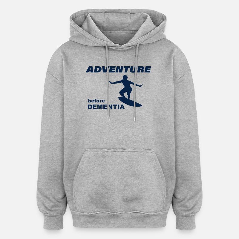 AVENTURE DE SURF - Sweat à capuche oversize unisexe - gris chiné