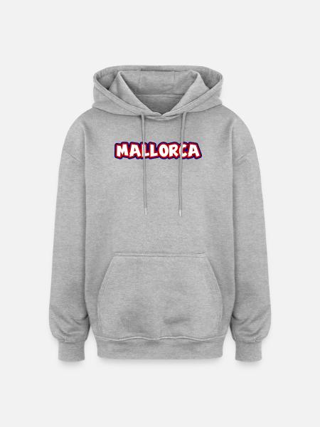 Mallorca - Oversized Unisex Hoodie - Grau meliert
