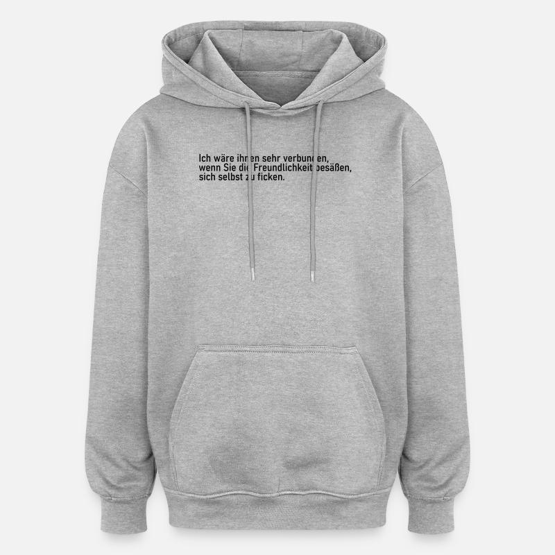 Sehr verbunden  - Oversized Unisex Hoodie - Grau meliert