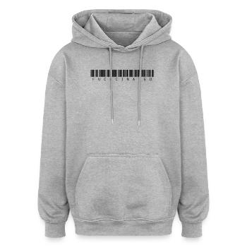 vaccinated - Oversized Unisex Hoodie - heather grey - Front - Noah (186cm)