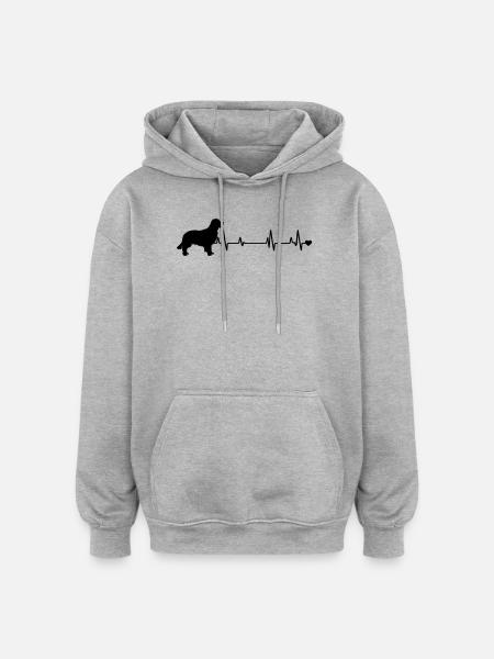 Dog - Oversized Unisex Hoodie - heather grey