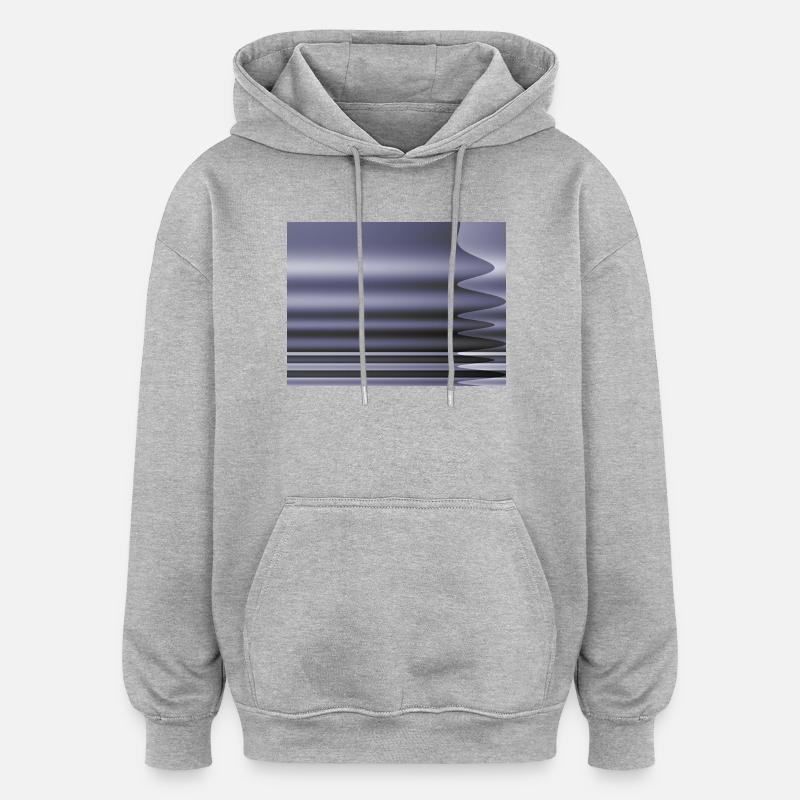 Thulcca - Sweat à capuche oversize unisexe - gris chiné