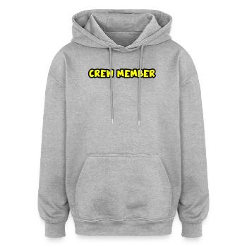 Crew Mitglied - Oversized Unisex Hoodie - Grau meliert - Vorne - Noah (186cm)