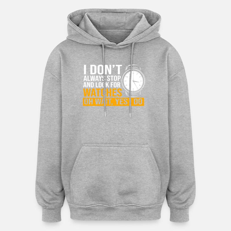 Mullet Haarschnitt Vokuhila - Oversized Unisex Hoodie - Grau meliert