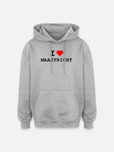 Ich liebe Maastricht - I love Maastricht - Oversized Unisex Hoodie - heather grey