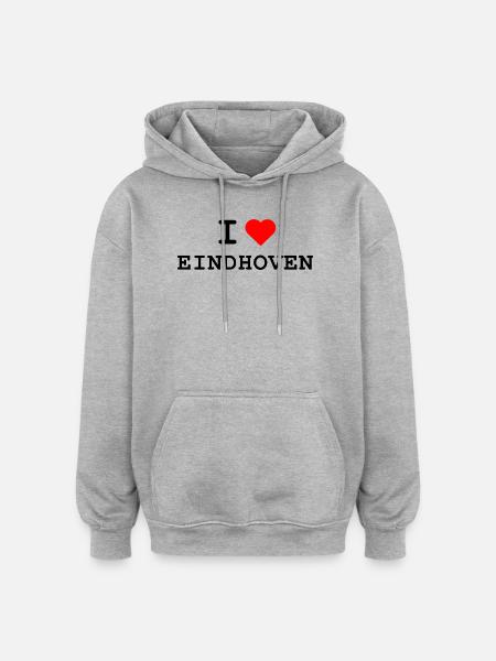 Ich liebe Eindhoven - I love Eindhoven - Oversized Unisex Hoodie - heather grey