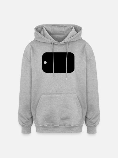 Plaques militaires - Sweat à capuche oversize unisexe - gris chiné