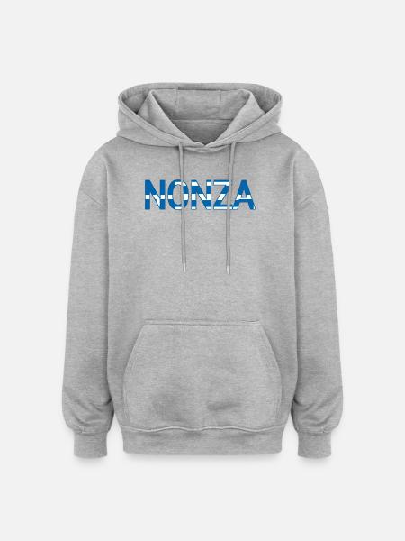 Nonza Greece Text - Oversized Unisex Hoodie - heather grey