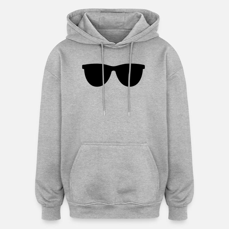Lunettes de soleil - Sweat à capuche oversize unisexe - gris chiné