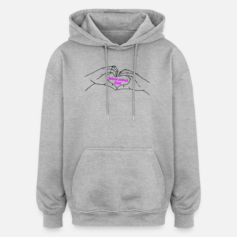 Herz Symbol Gicht - Oversized Unisex Hoodie - Grau meliert