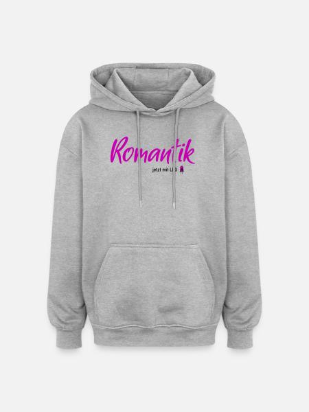 Romantik LED - Oversized Unisex Hoodie - Grau meliert