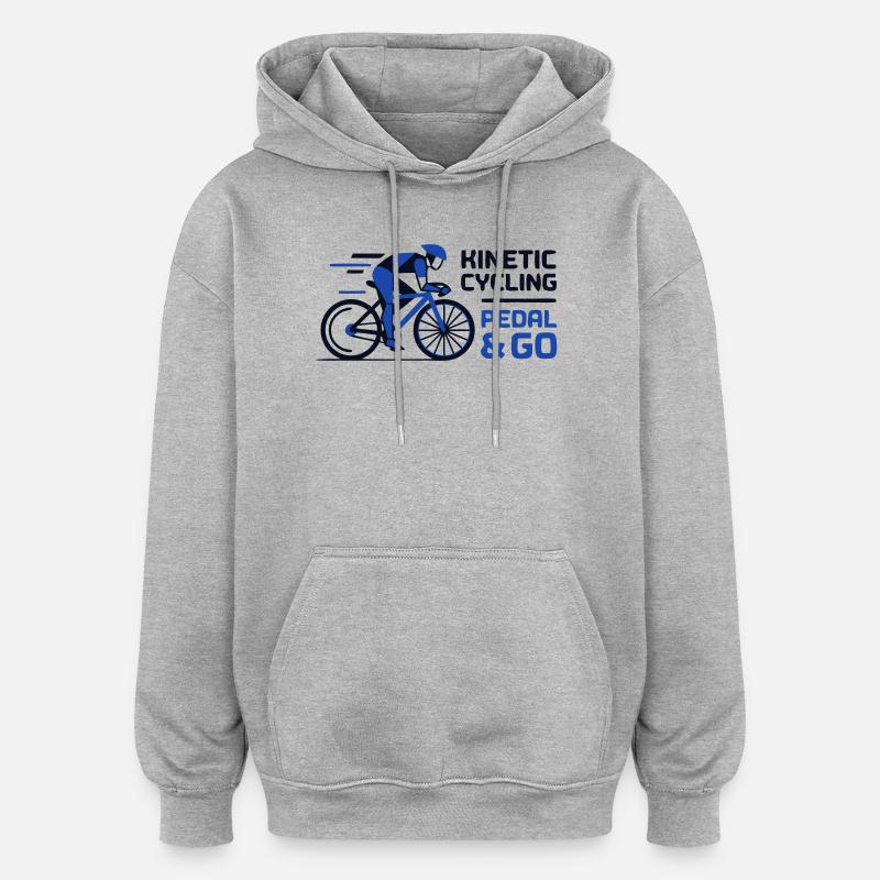 Sprint dynamique de cyclisme cinétique - Sweat à capuche oversize unisexe - gris chiné