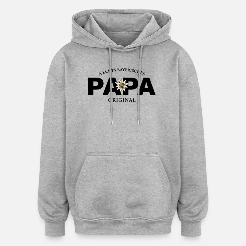 Bayerisches Original - Papa - Oversized Unisex Hoodie - Grau meliert