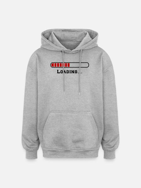 Loading - Oversized Unisex Hoodie - heather grey